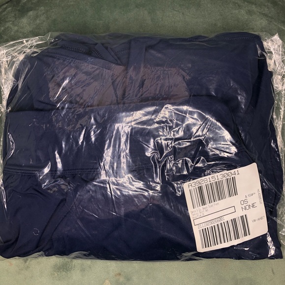 Denim & Co. Beach Twist Front Tankini with Skirt, Navy, Plus 18 - Picture 6 of 8